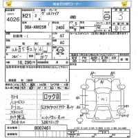 Toyota VELLFIRE лот № 4026 оценка 3  с аукциона в Японии 5