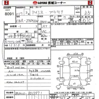 Toyota ISIS лот № 8091 оценка 3.5  с аукциона в Японии 8