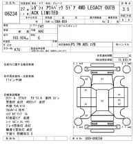 Subaru LEGACY OUTBACK лот № 6234 оценка 3.5  с аукциона в Японии 5