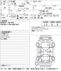Honda N ONE лот № 3034 оценка 3.5  с аукциона в Японии 5