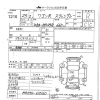 Suzuki WAGON R лот № 1210 оценка R  с аукциона в Японии 7