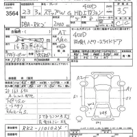 Honda STEP WAGON лот № 3564 оценка 3.5  с аукциона в Японии 7