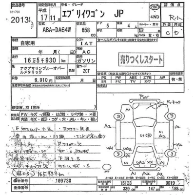 Suzuki EVERY WAGON  с аукциона в Японии