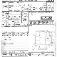 Suzuki SWIFT лот № 3062 оценка 4  с аукциона в Японии 5