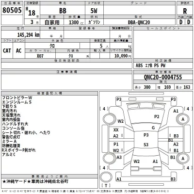 Toyota BB  с аукциона в Японии