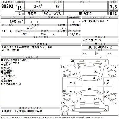 Toyota OPA  с аукциона в Японии