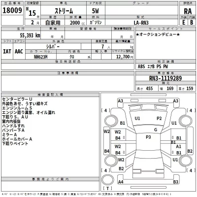 Honda STREAM  с аукциона в Японии