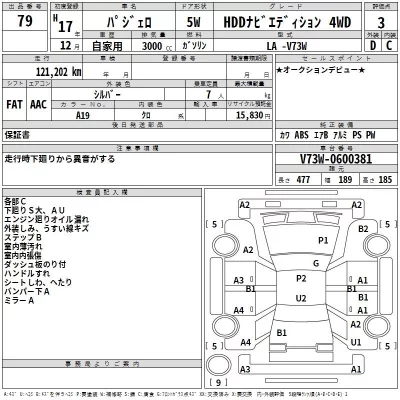 Mitsubishi PAJERO  с аукциона в Японии
