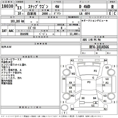 Honda STEP WAGON  с аукциона в Японии