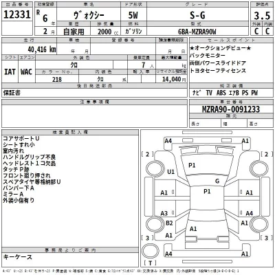 Toyota VOXY  с аукциона в Японии