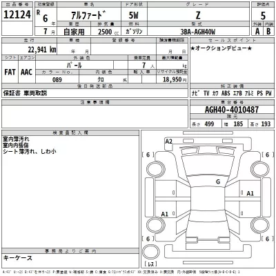 Toyota ALPHARD  с аукциона в Японии