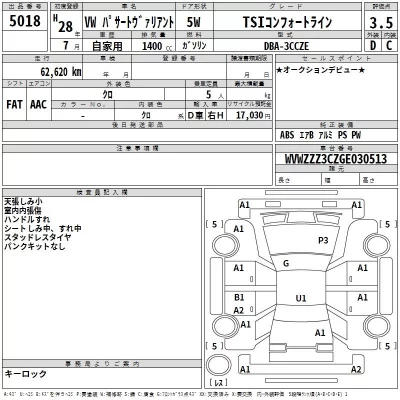 Volkswagen PASSAT VARIANT  с аукциона в Японии