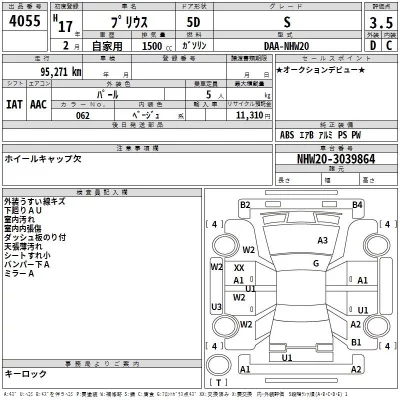 Toyota Prius  с аукциона в Японии