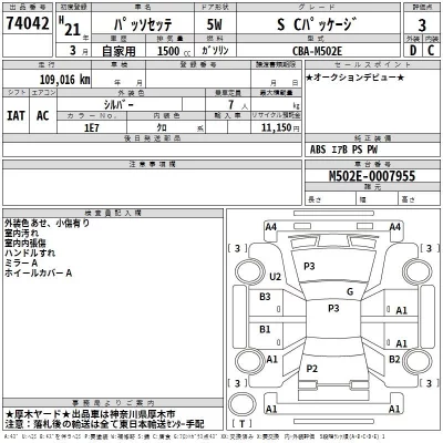 Toyota PASSO SETTE  с аукциона в Японии