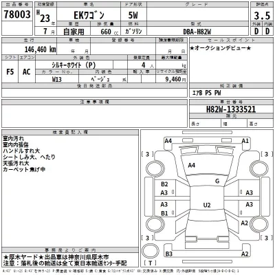 Mitsubishi EK WAGON  с аукциона в Японии
