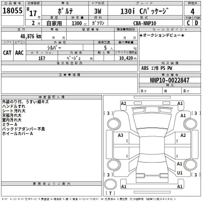 Toyota PORTE  с аукциона в Японии