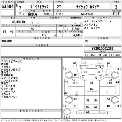 Toyota DYNA  с аукциона в Японии
