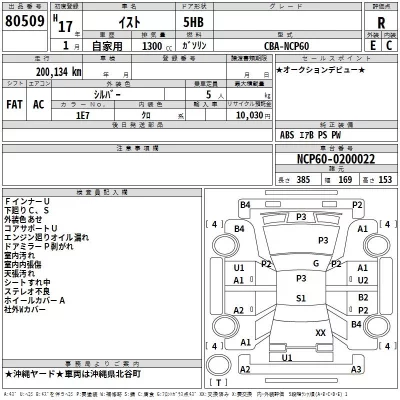 Toyota IST  с аукциона в Японии