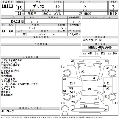Toyota Prius  с аукциона в Японии