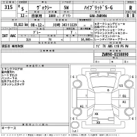 Toyota VOXY лот № 315 оценка R  с аукциона в Японии 2
