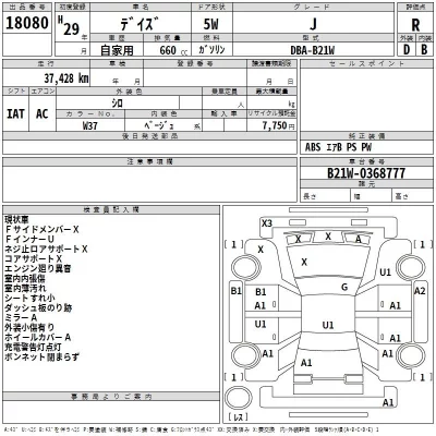 Nissan DAYZ  с аукциона в Японии