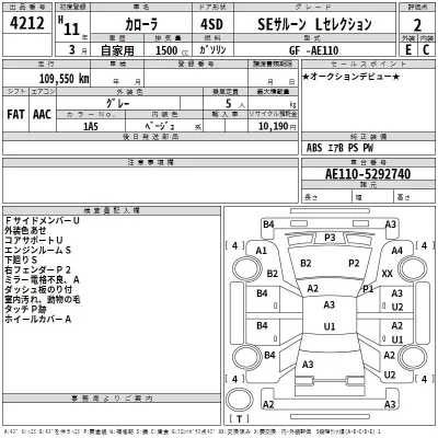 Toyota COROLLA  с аукциона в Японии