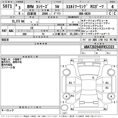 BMW 3-Series  с аукциона в Японии