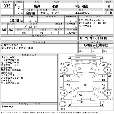 Toyota CAMRY  с аукциона в Японии