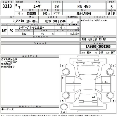 Daihatsu MOVE  с аукциона в Японии