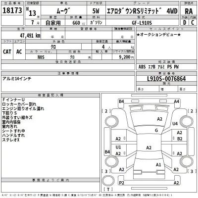 Daihatsu MOVE  с аукциона в Японии