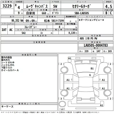 Daihatsu MOVE CANBUS  с аукциона в Японии