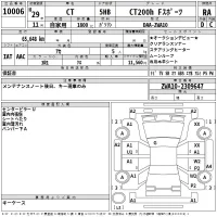 Lexus CT лот № 10006 оценка RA  с аукциона в Японии 2