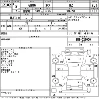 Toyota GT 86 лот № 12102 оценка 3.5  с аукциона в Японии 2