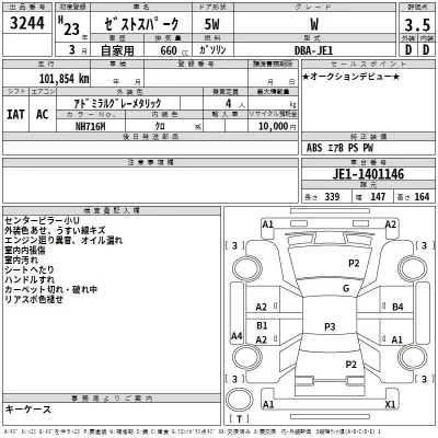 Honda ZEST  с аукциона в Японии