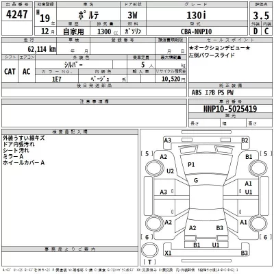 Toyota PORTE  с аукциона в Японии
