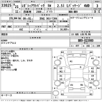 Subaru LEGACY OUTBACK лот № 33025 оценка 3  с аукциона в Японии 2