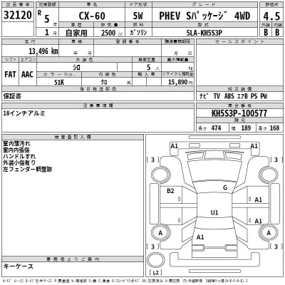 Mazda CX-60  с аукциона в Японии