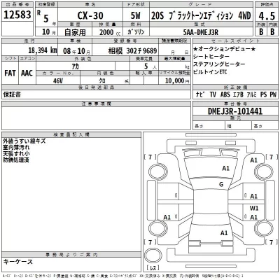 Mazda CX-30  с аукциона в Японии