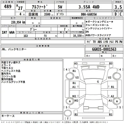 Toyota ALPHARD  с аукциона в Японии