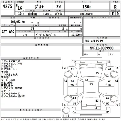 Toyota PORTE  с аукциона в Японии