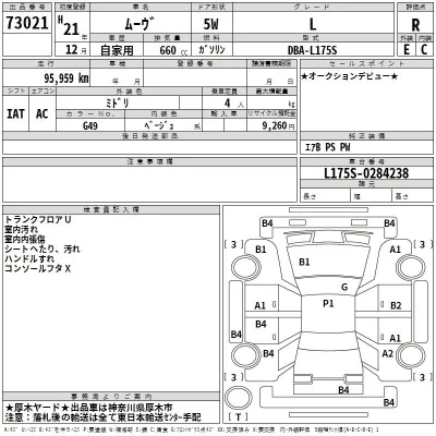 Daihatsu MOVE  с аукциона в Японии