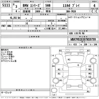 BMW 1-Series лот № 5111 оценка 4  с аукциона в Японии 2