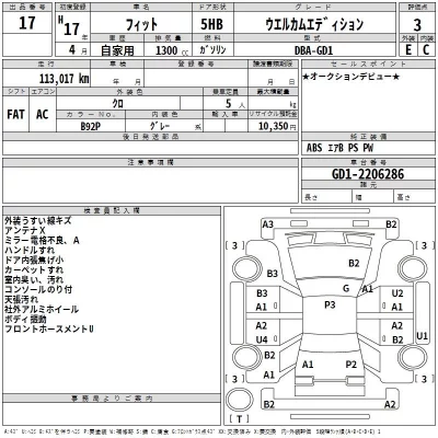 Honda FIT  с аукциона в Японии