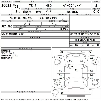 Lexus IS  с аукциона в Японии