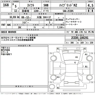 Suzuki SWIFT  с аукциона в Японии