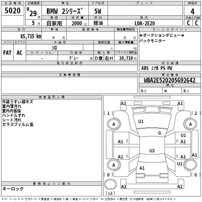 BMW 2-Series  с аукциона в Японии