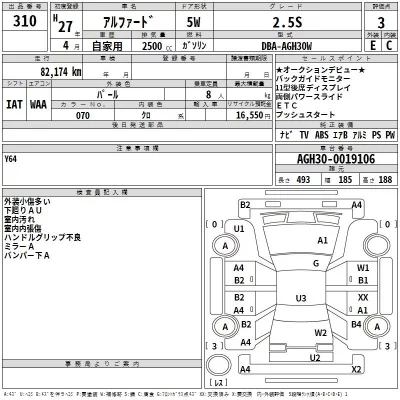 Toyota ALPHARD  с аукциона в Японии
