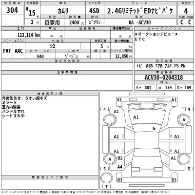 Toyota CAMRY  с аукциона в Японии