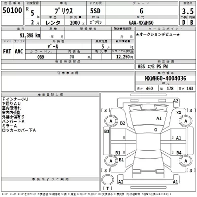 Toyota Prius  с аукциона в Японии