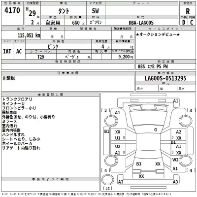 Daihatsu TANTO  с аукциона в Японии